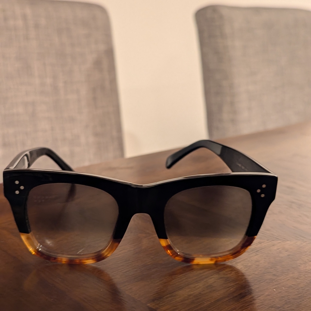 Celine Black and Tortoise Sunglasses